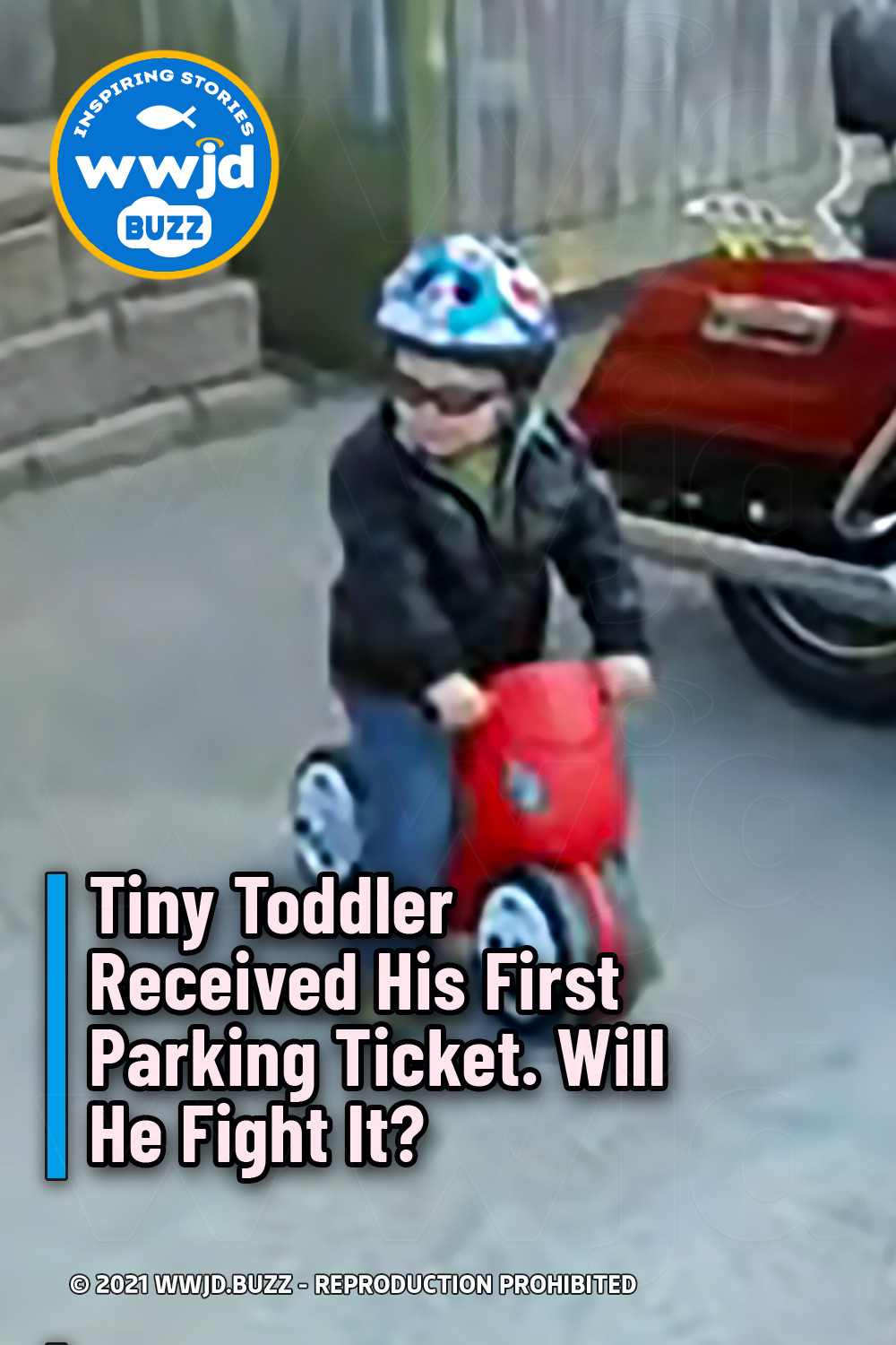 Tiny Toddler Received His First Parking Ticket. Will He Fight It?