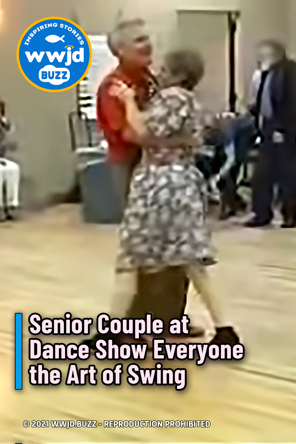 Senior Couple at Dance Show Everyone the Art of Swing