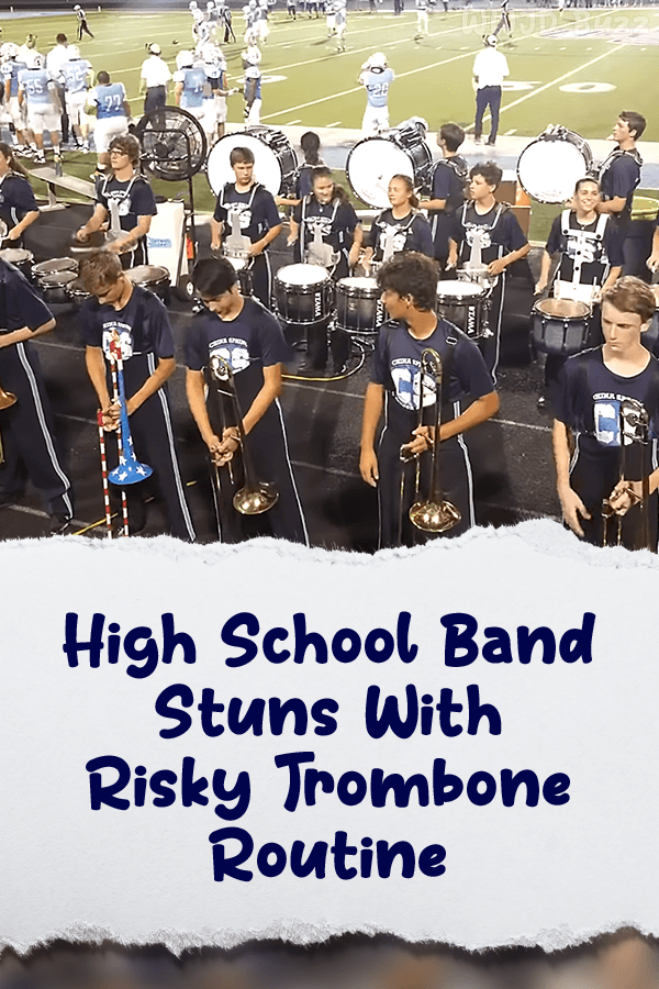 High School Band Stuns With Risky Trombone Routine