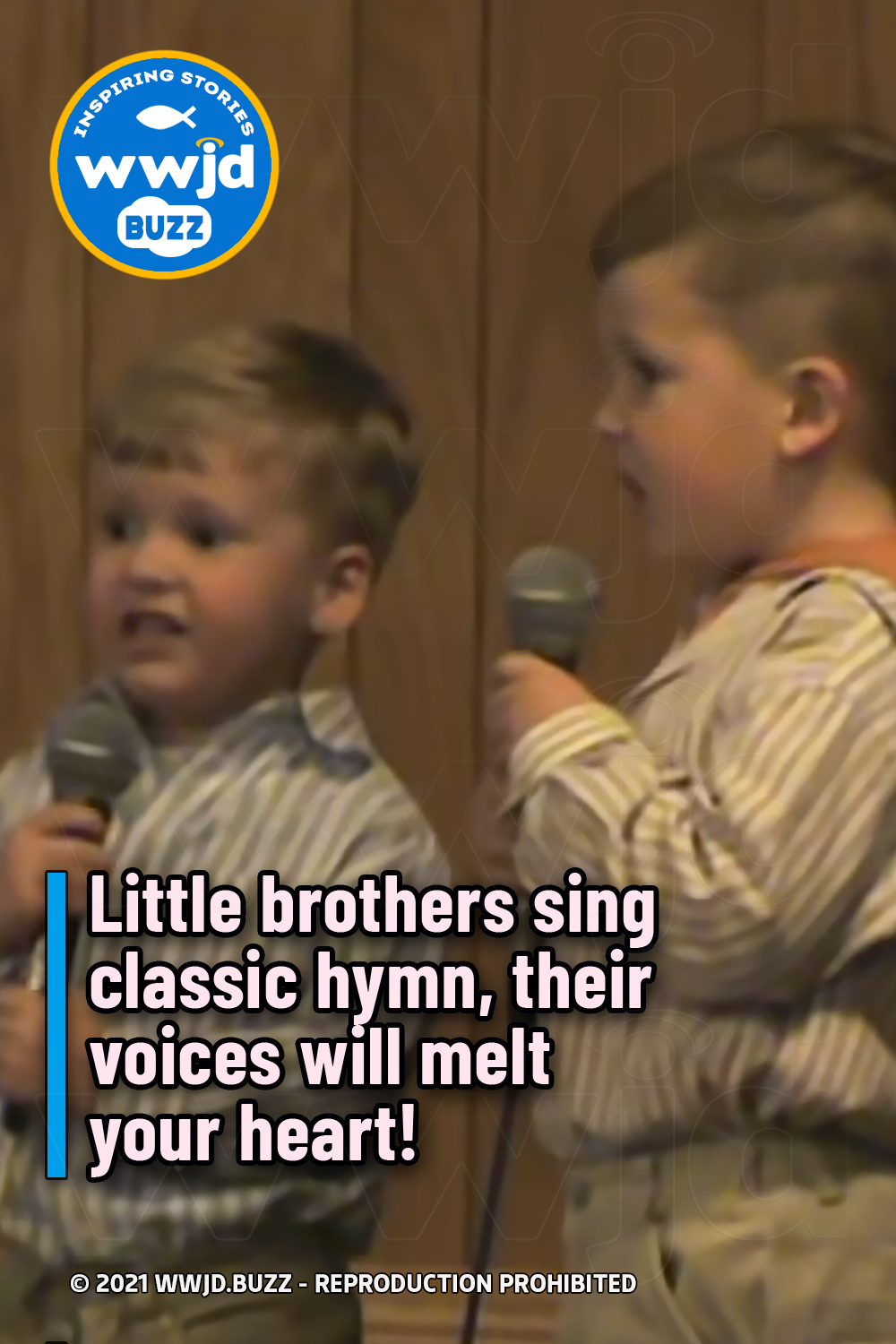 Little brothers sing classic hymn, their voices will melt your heart!