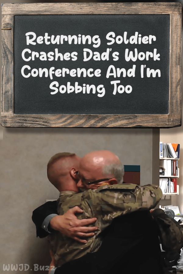 Returning Soldier Crashes Dad\'s Work Conference And I\'m Sobbing Too