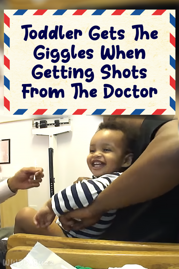 Toddler Gets The Giggles When Getting Shots From The Doctor