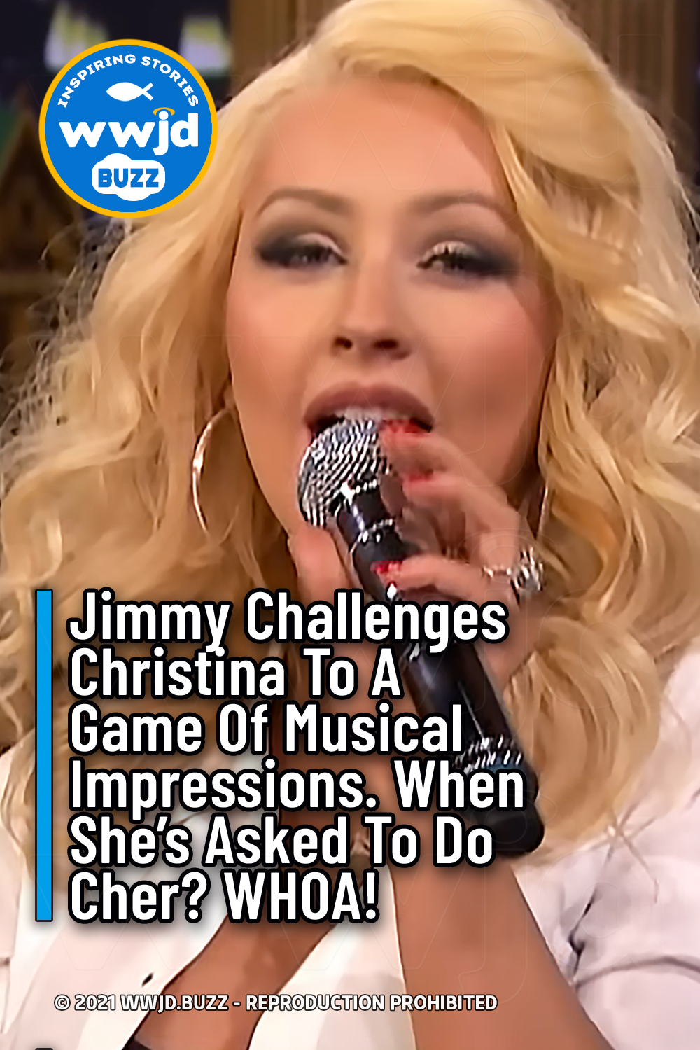 Jimmy Challenges Christina To A Game Of Musical Impressions. When She\'s Asked To Do Cher? WHOA!