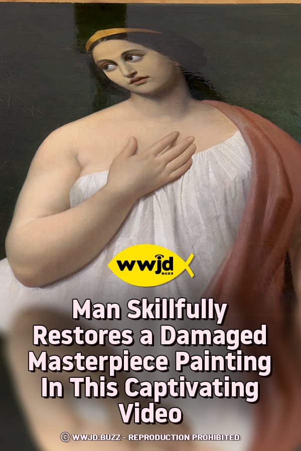Man Skillfully Restores a Damaged Masterpiece Painting In This Captivating Video