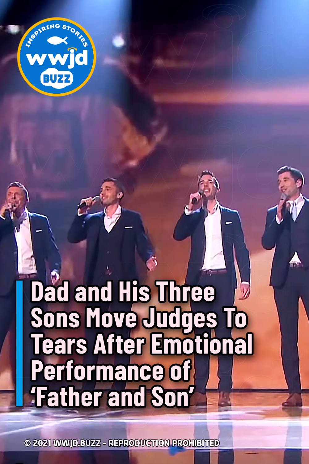 Dad and His Three Sons Move Judges To Tears After Emotional Performance of \'Father and Son\'