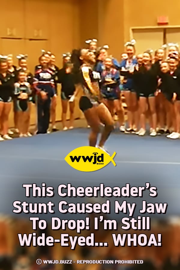 This Cheerleader\'s Stunt Caused My Jaw To Drop! I\'m Still Wide-Eyed… WHOA!