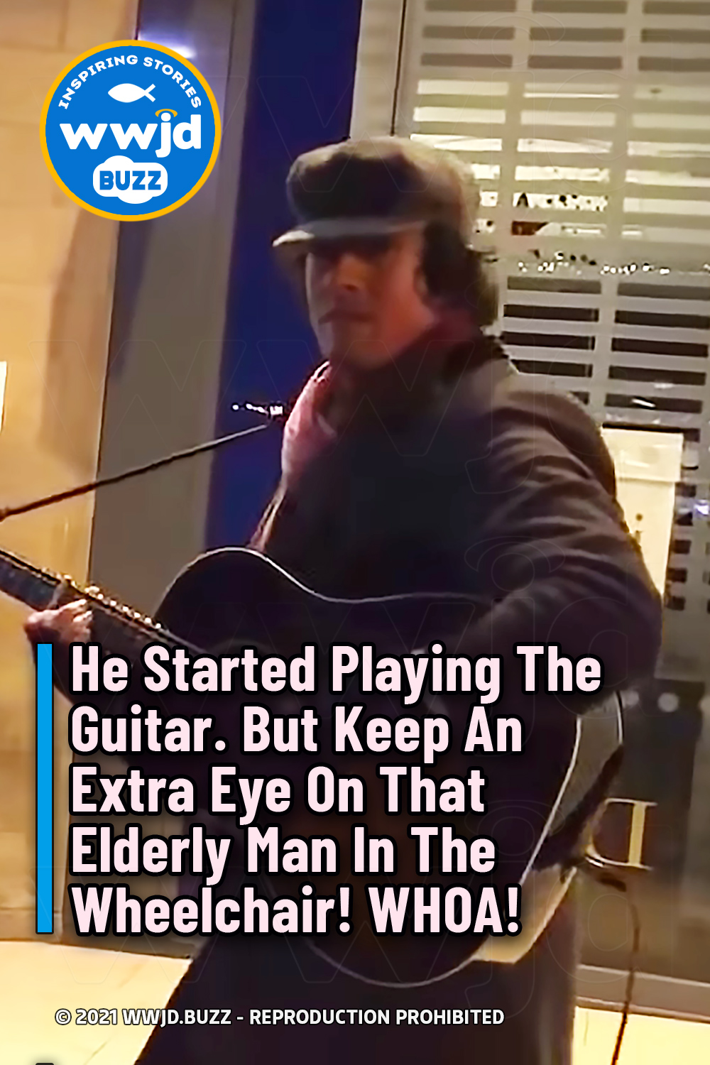 He Started Playing The Guitar. But Keep An Extra Eye On That Elderly Man In The Wheelchair! WHOA!