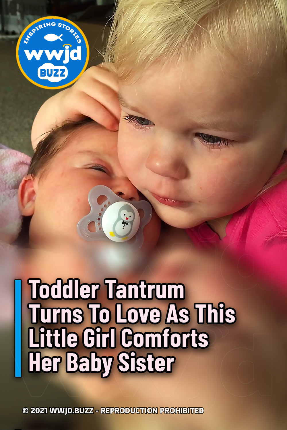 Toddler Tantrum Turns To Love As This Little Girl Comforts Her Baby Sister