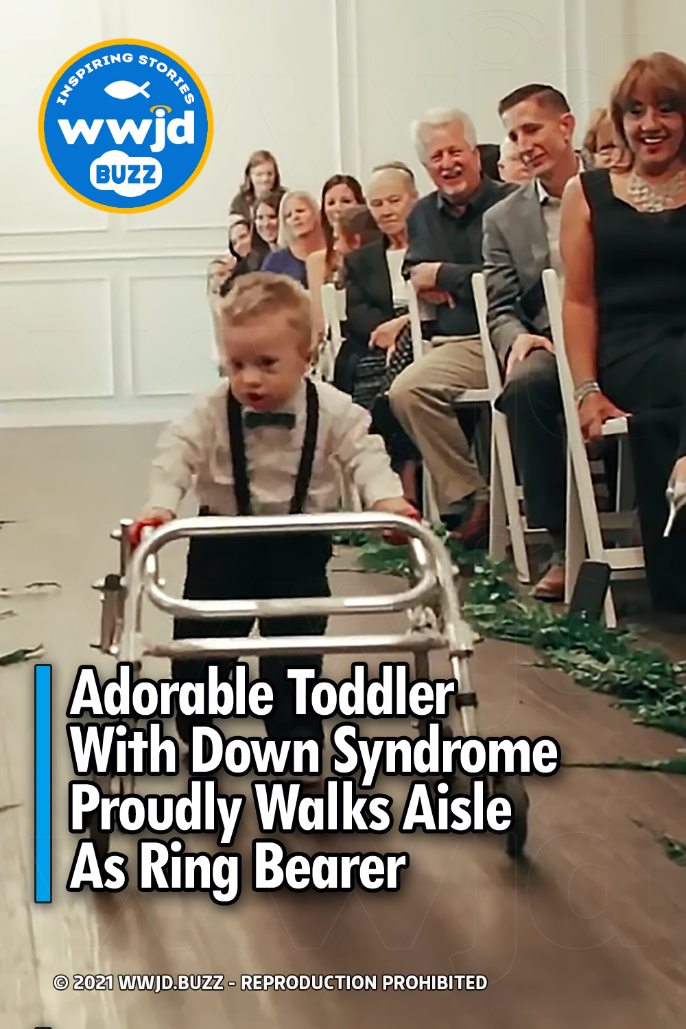 Adorable Toddler With Down Syndrome Proudly Walks Aisle As Ring Bearer