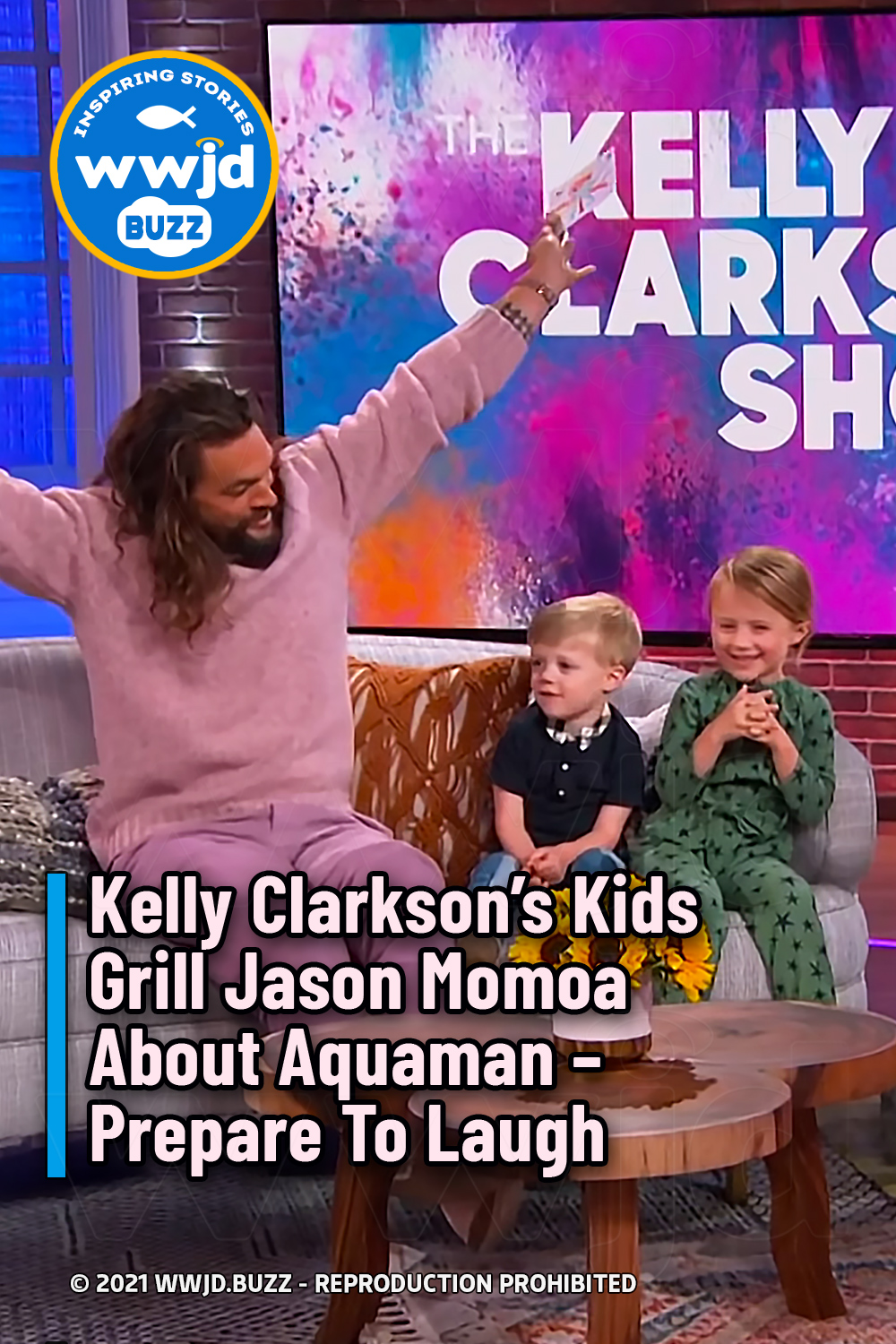 Kelly Clarkson\'s Kids Grill Jason Momoa About Aquaman – Prepare To Laugh