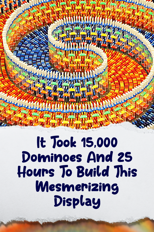 It Took 15,000 Dominoes And 25 Hours To Build This Mesmerizing Display