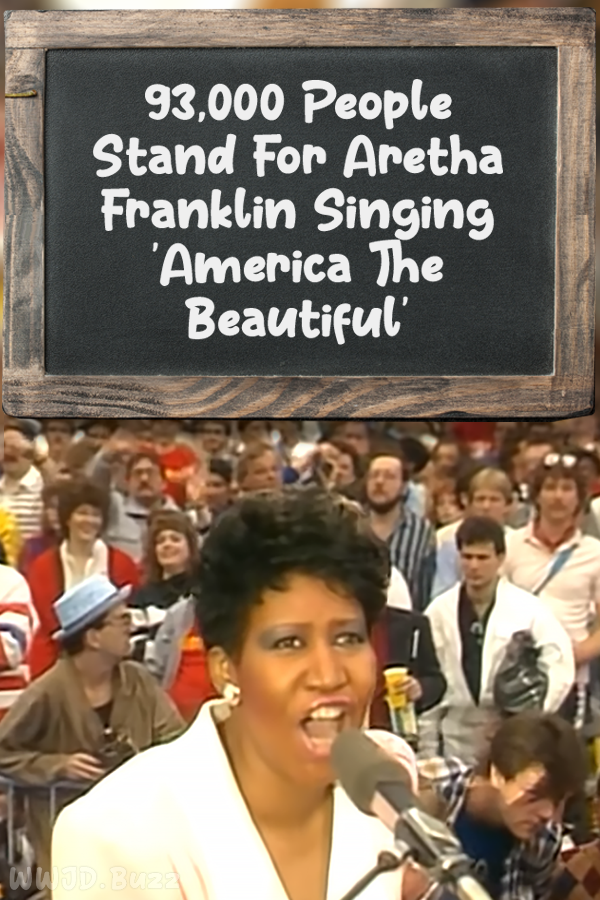 93,000 People Stand For Aretha Franklin Singing \'America The Beautiful\'