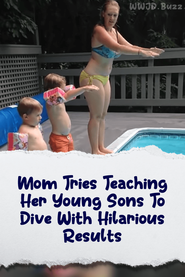 Mom Tries Teaching Her Young Sons To Dive With Hilarious Results