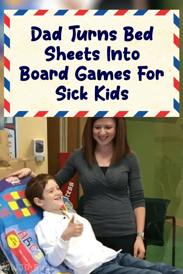 Dad Turns Bed Sheets Into Board Games For Sick Kids
