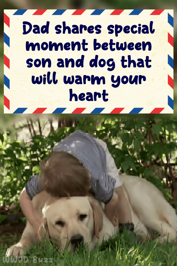 Dad shares special moment between son and dog that will warm your heart