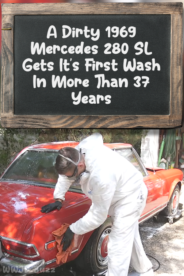 A Dirty 1969 Mercedes 280 SL Gets It\'s First Wash In More Than 37 Years
