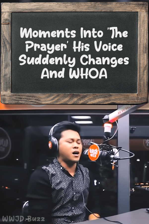 Moments Into \'The Prayer\' His Voice Suddenly Changes And WHOA
