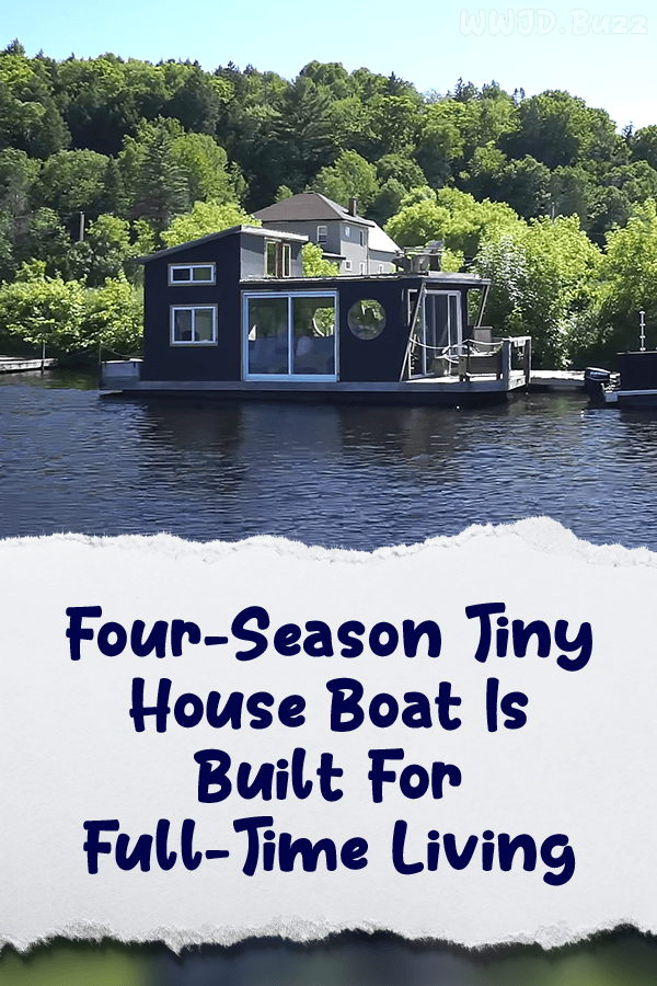 Four-Season Tiny House Boat Is Built For Full-Time Living