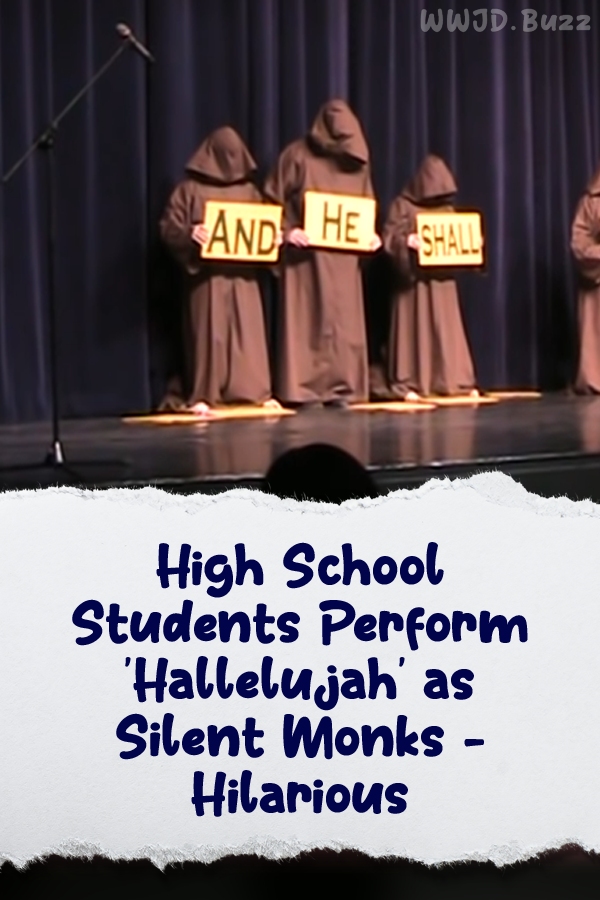 High School Students Perform \'Hallelujah\' as Silent Monks - Hilarious