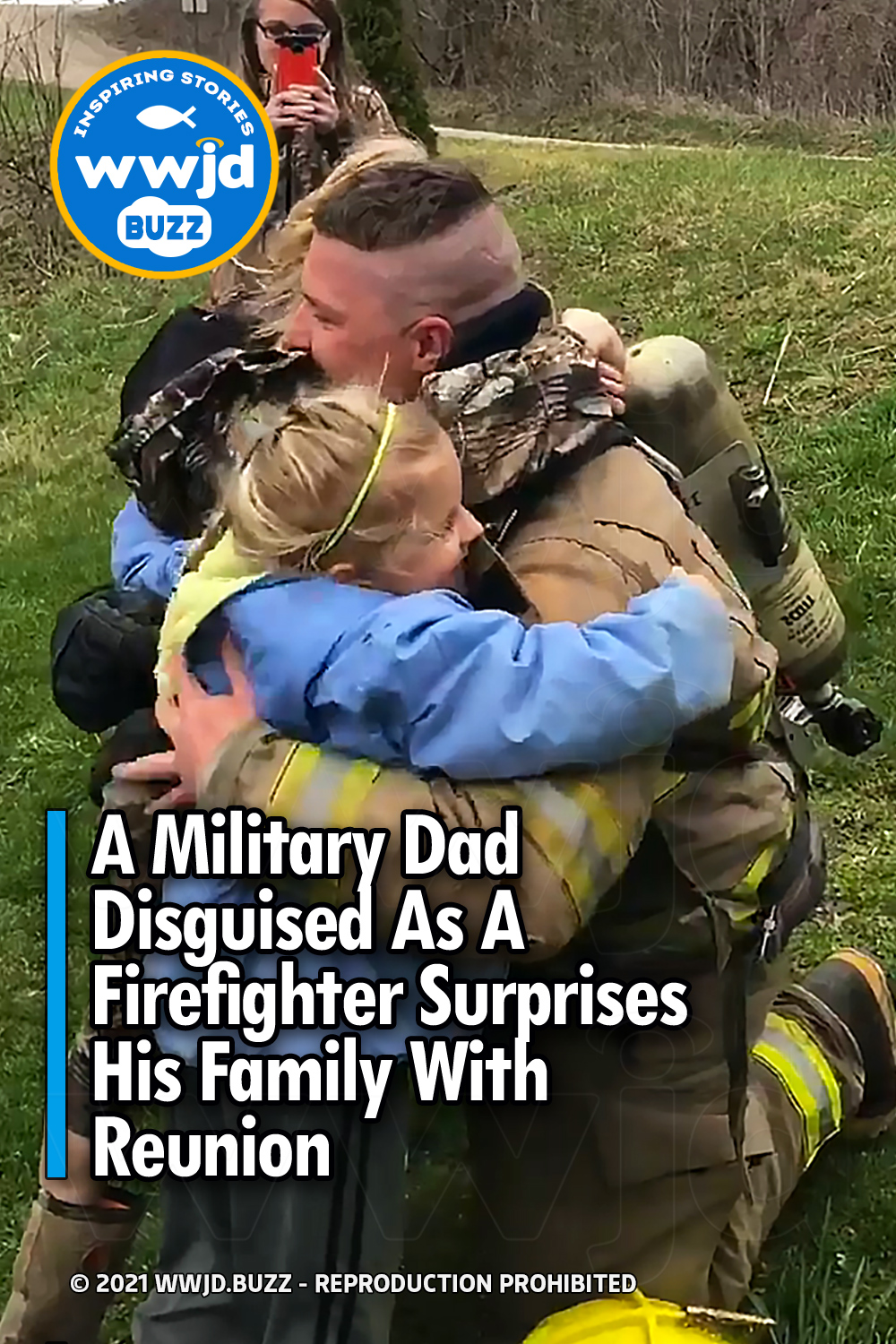 A Military Dad Disguised As A Firefighter Surprises His Family With Reunion
