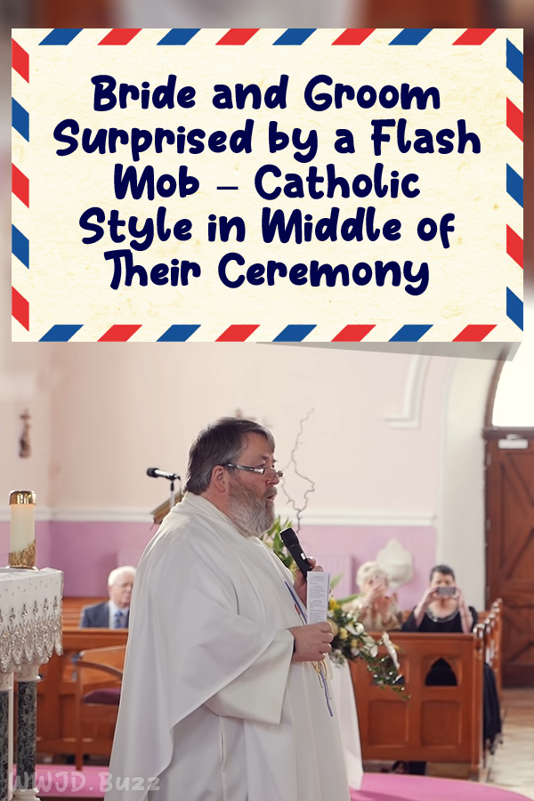 Bride and Groom Surprised by a Flash Mob – Catholic Style in Middle of Their Ceremony