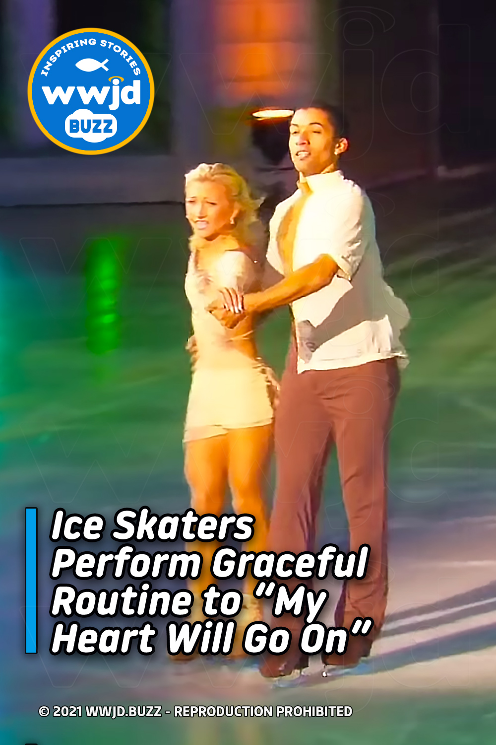 Ice Skaters Perform Graceful Routine to “My Heart Will Go On”