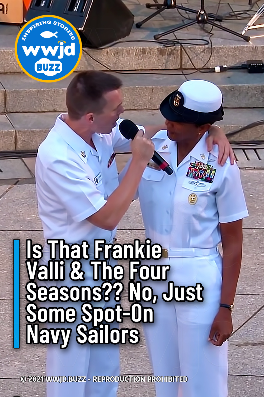 Is That Frankie Valli & The Four Seasons?? No, Just Some Spot-On Navy Sailors