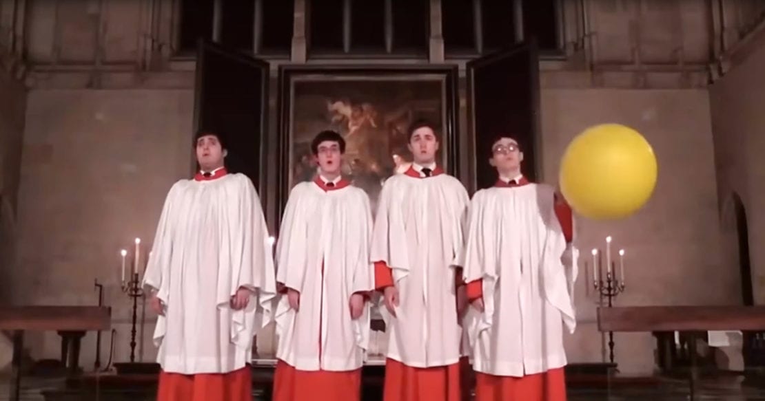 Church Choir Boy Uses Helium Balloon to Reach High Notes WWJD
