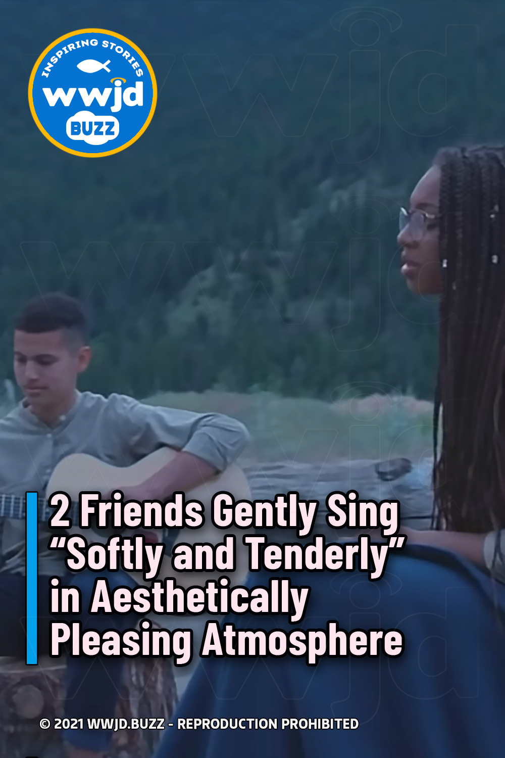 2 Friends Gently Sing “Softly and Tenderly” in Aesthetically Pleasing Atmosphere