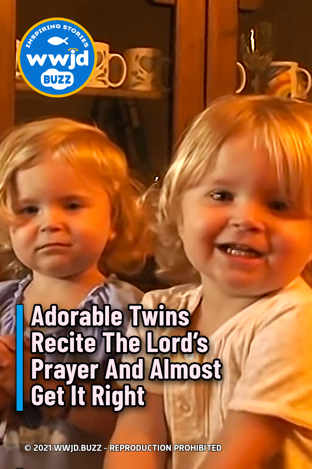 Adorable Twins Recite The Lord\'s Prayer And Almost Get It Right