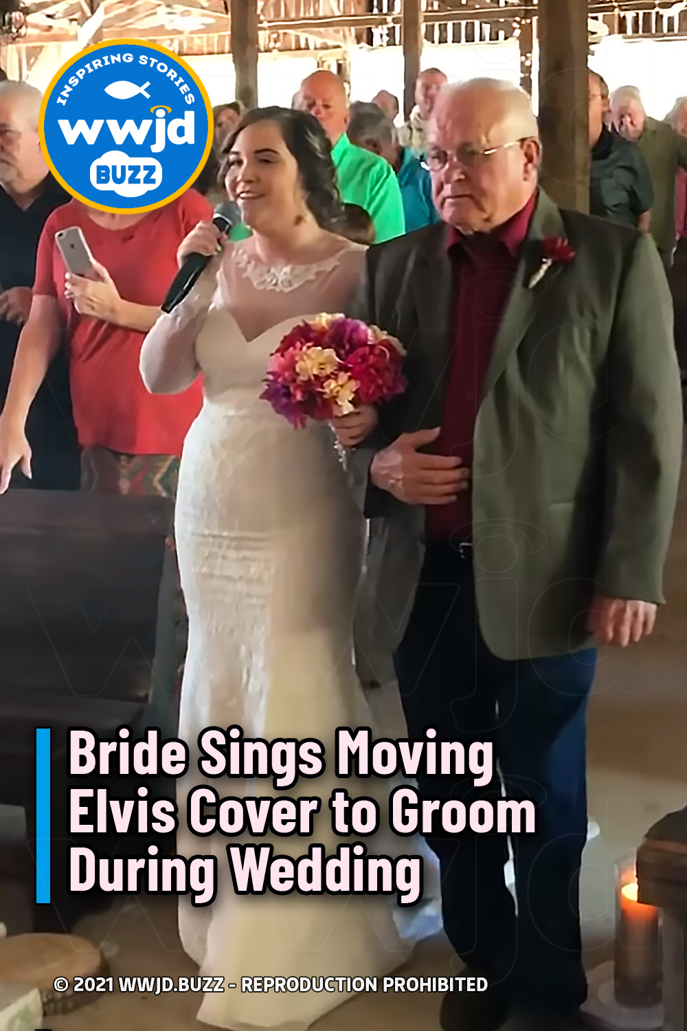 Bride Sings Moving Elvis Cover to Groom During Wedding