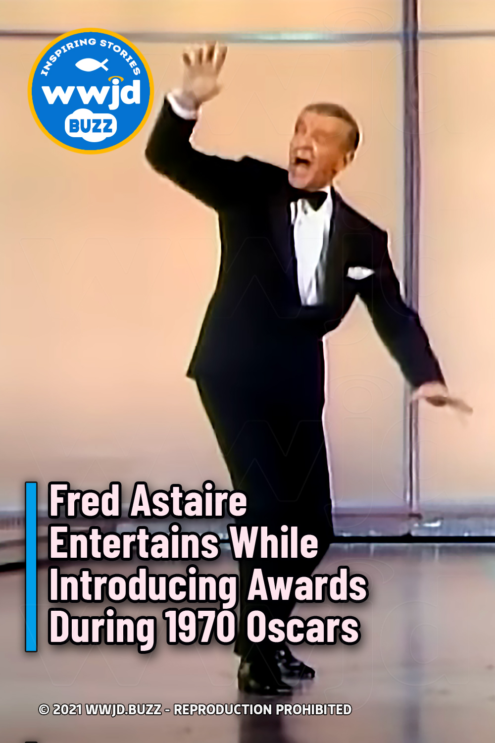 Fred Astaire Entertains While Introducing Awards During 1970 Oscars
