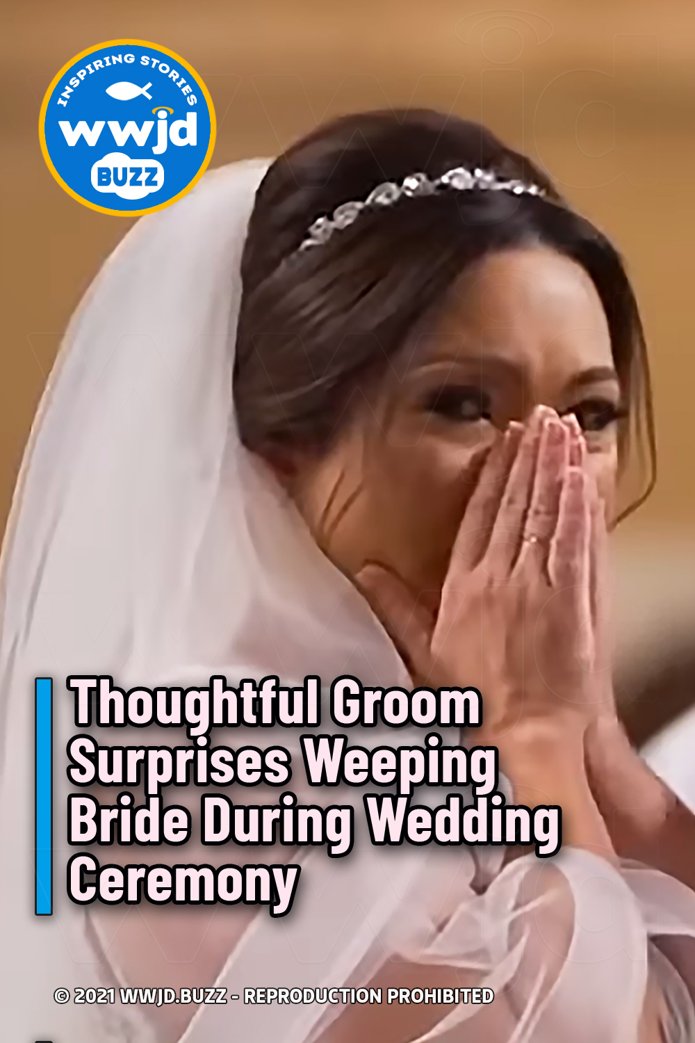 Thoughtful Groom Surprises Weeping Bride During Wedding Ceremony