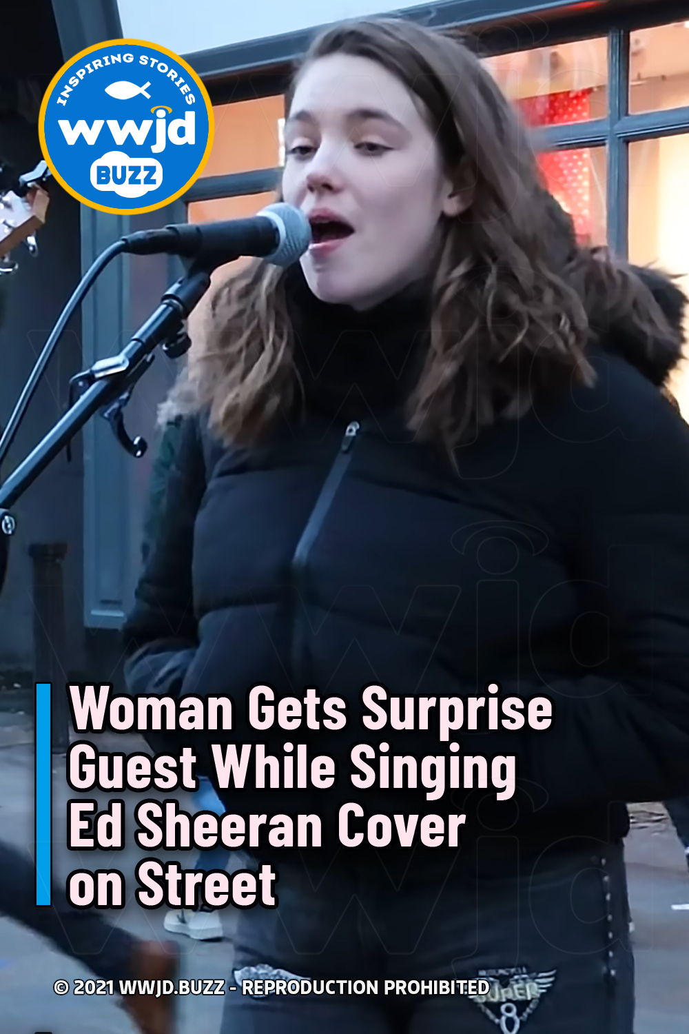 Woman Gets Surprise Guest While Singing Ed Sheeran Cover on Street