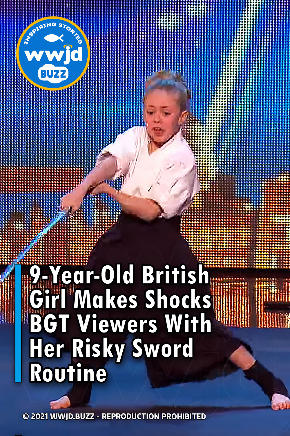 9-Year-Old British Girl Makes Shocks BGT Viewers With Her Risky Sword Routine