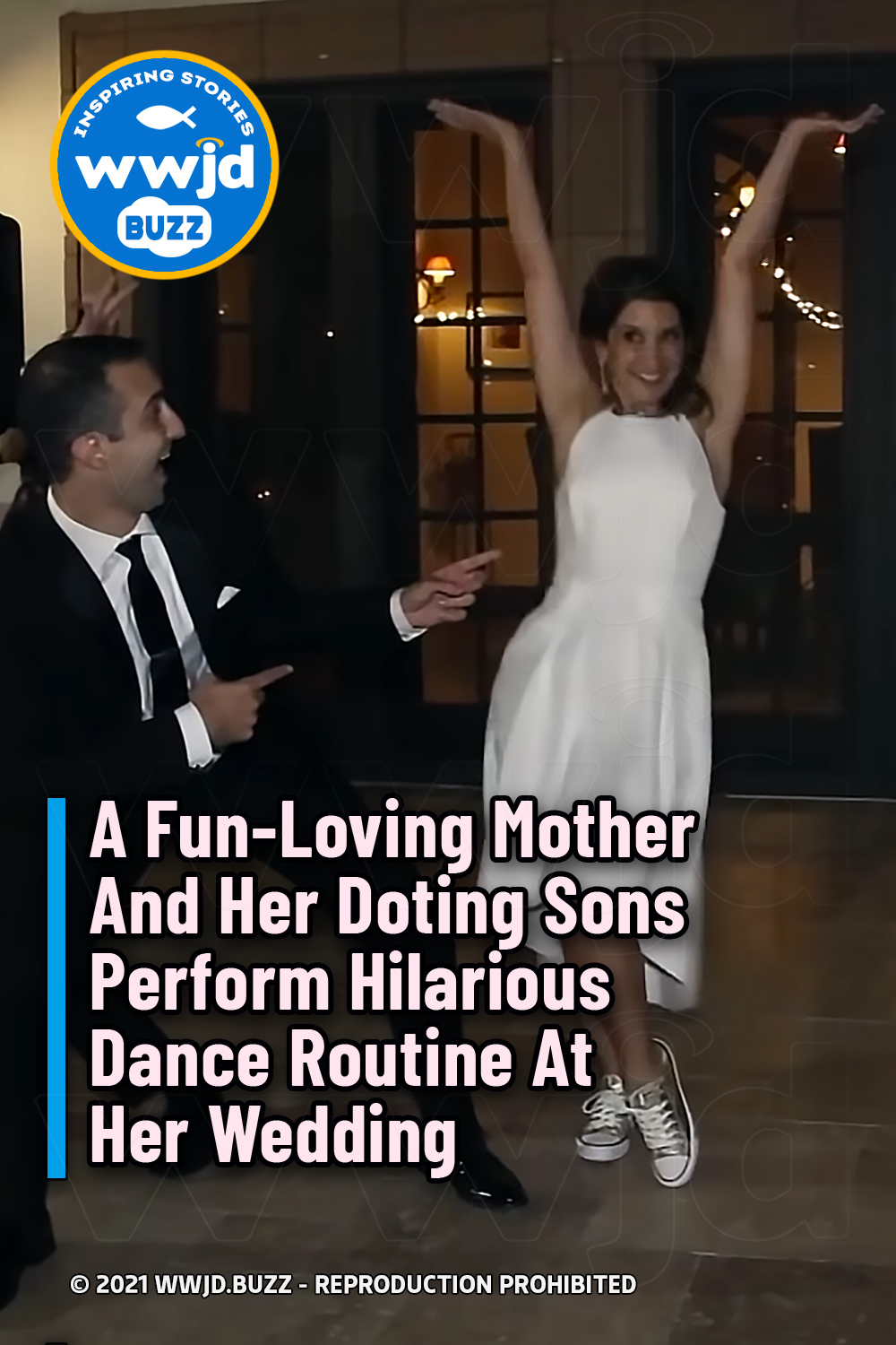 A Fun-Loving Mother And Her Doting Sons Perform Hilarious Dance Routine At Her Wedding