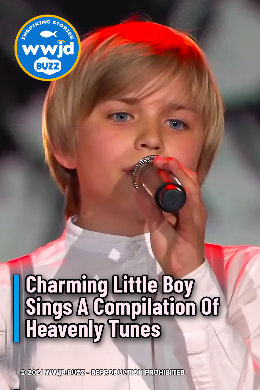 Charming Little Boy Sings A Compilation Of Heavenly Tunes