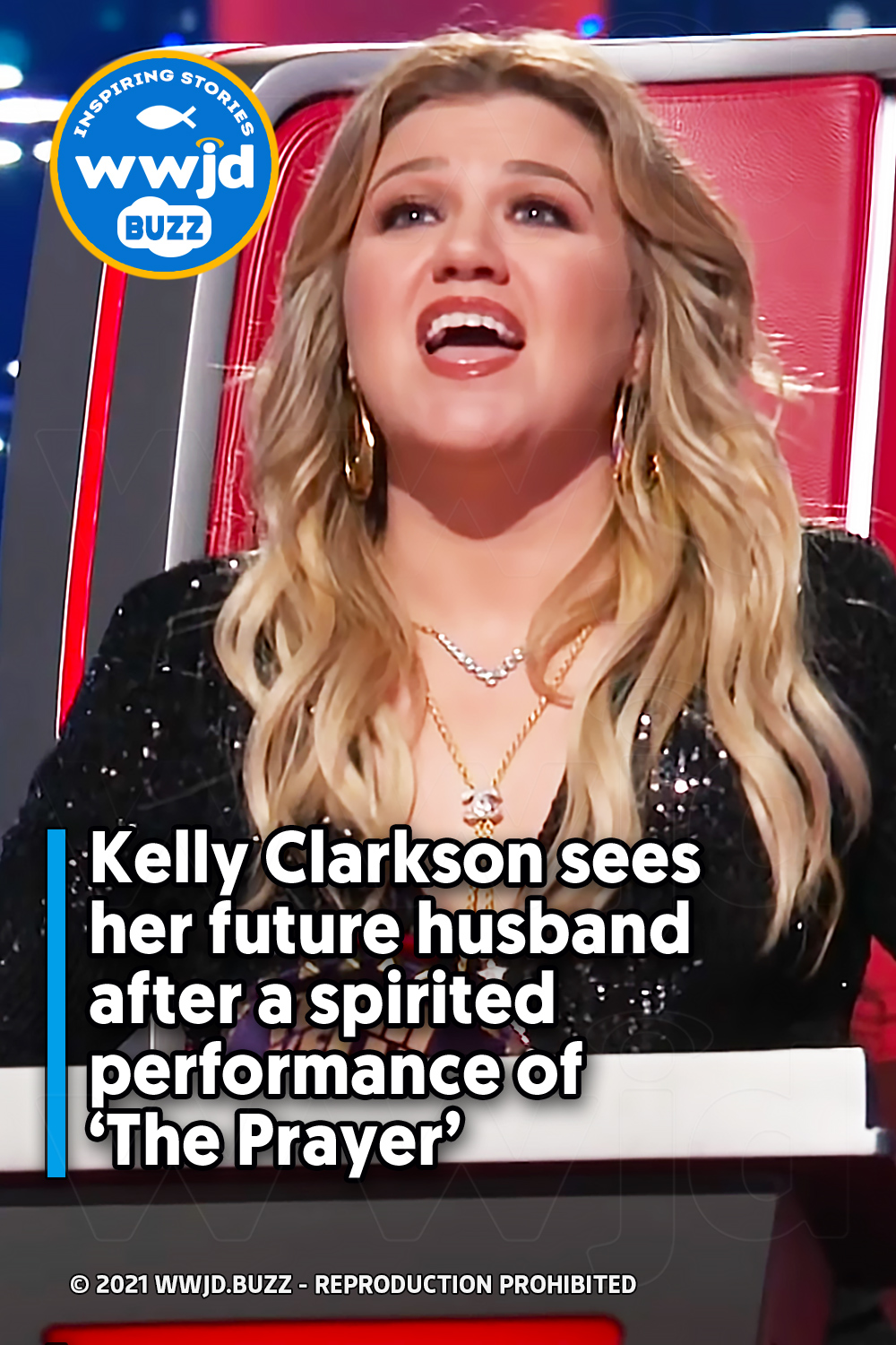 Kelly Clarkson sees her future husband after a spirited performance of ‘The Prayer’