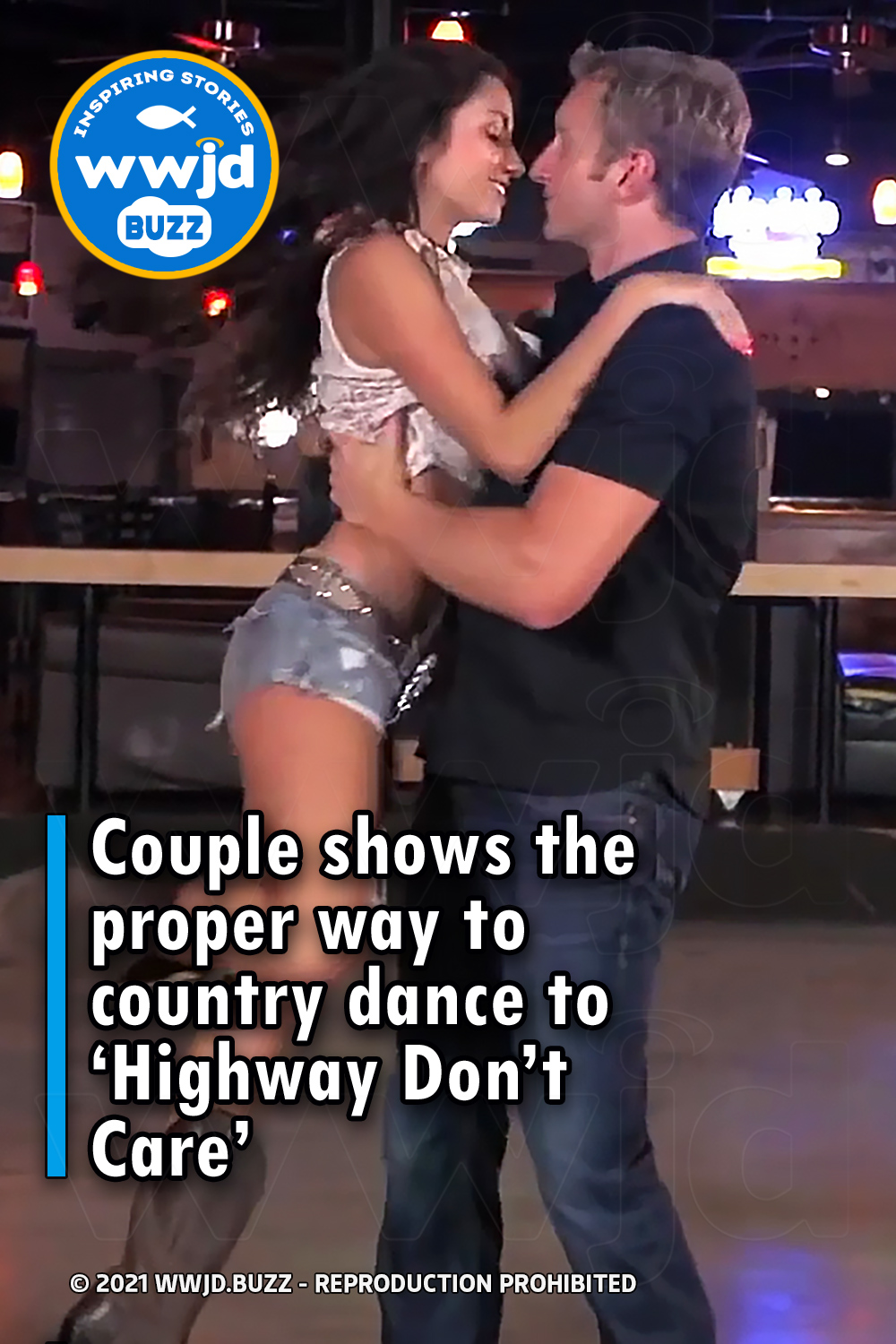 Couple shows the proper way to country dance to ‘Highway Don’t Care’
