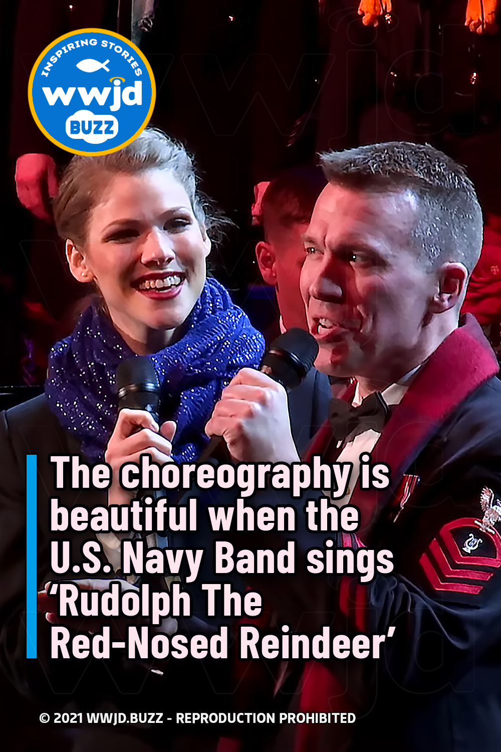 The choreography is beautiful when the U.S. Navy Band sings ‘Rudolph The Red-Nosed Reindeer’