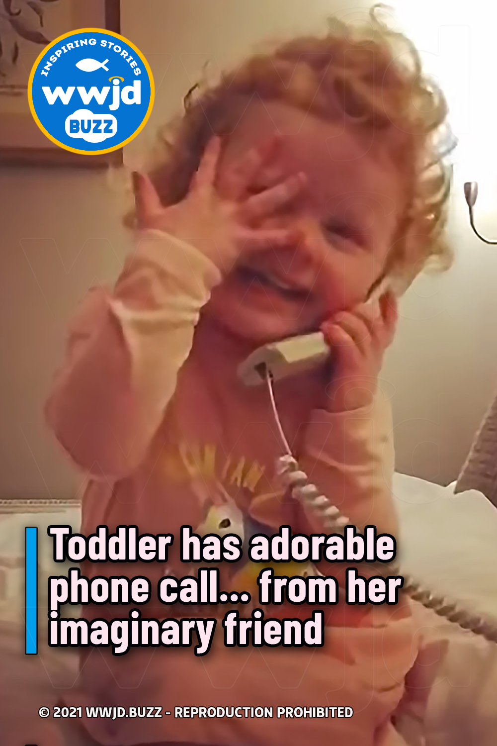 Toddler has adorable phone call... from her imaginary friend