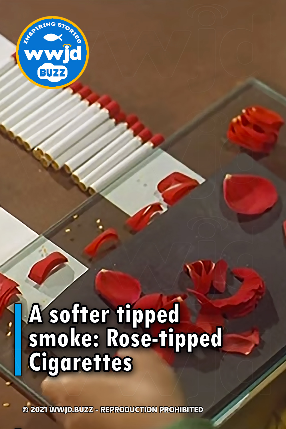 A softer tipped smoke: Rose-tipped Cigarettes