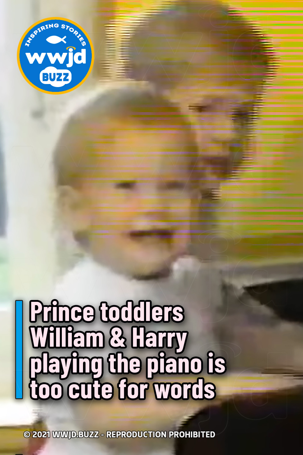 Prince toddlers William & Harry playing the piano is too cute for words