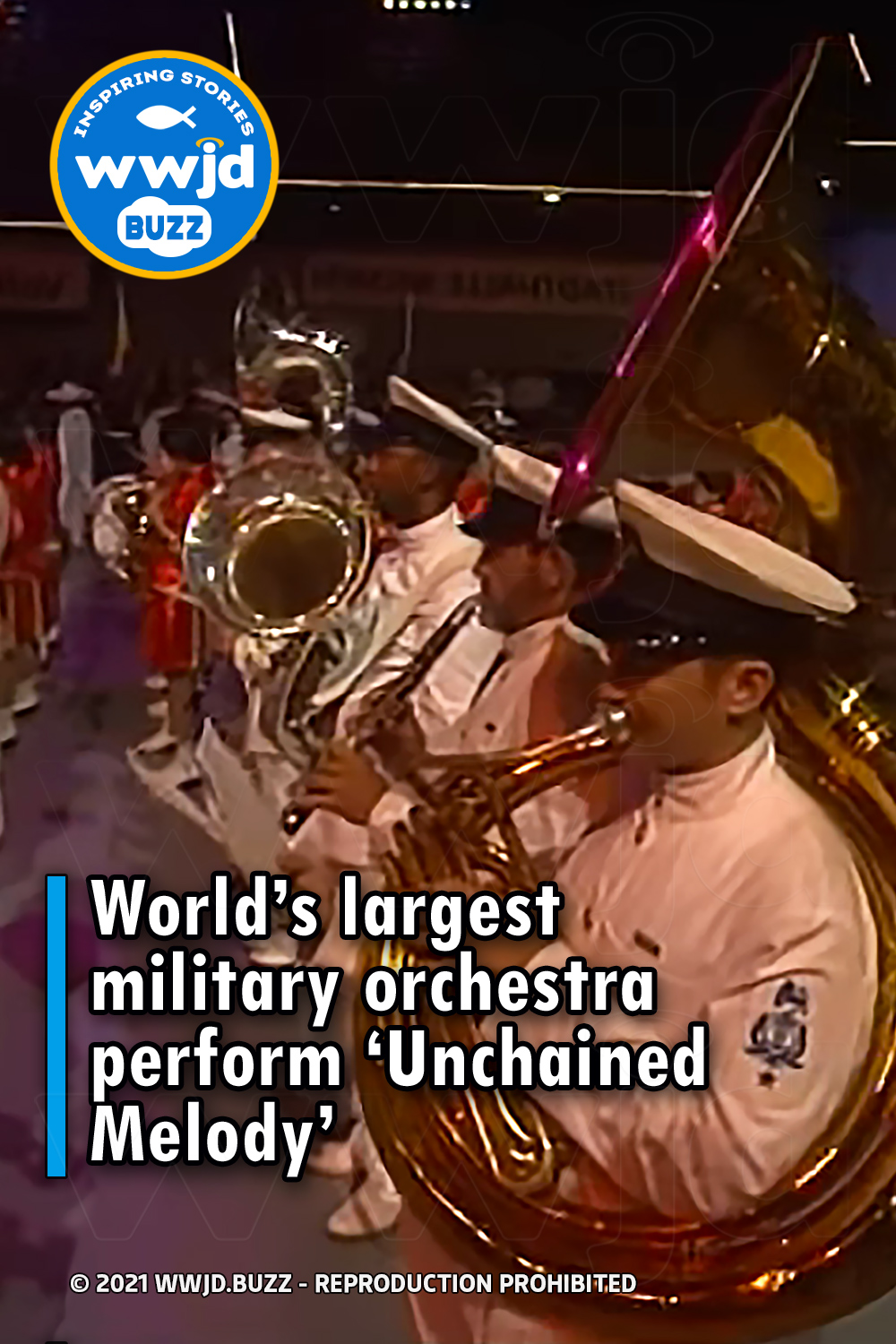 World’s largest military orchestra perform ‘Unchained Melody’