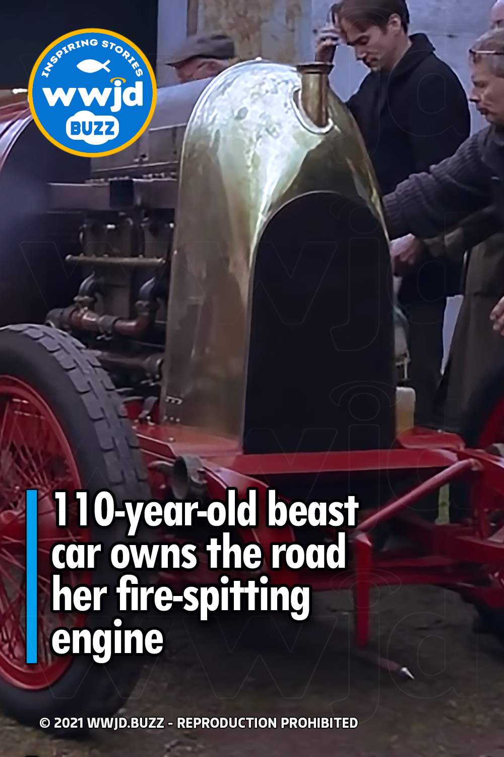 110-year-old beast car owns the road her fire-spitting engine