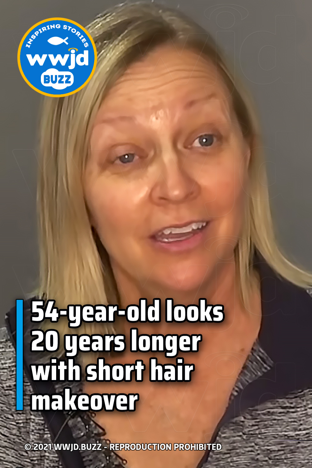 54-year-old looks 20 years longer with short hair makeover