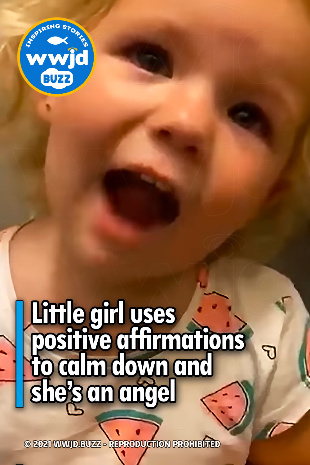 Little girl uses positive affirmations to calm down and she’s an angel
