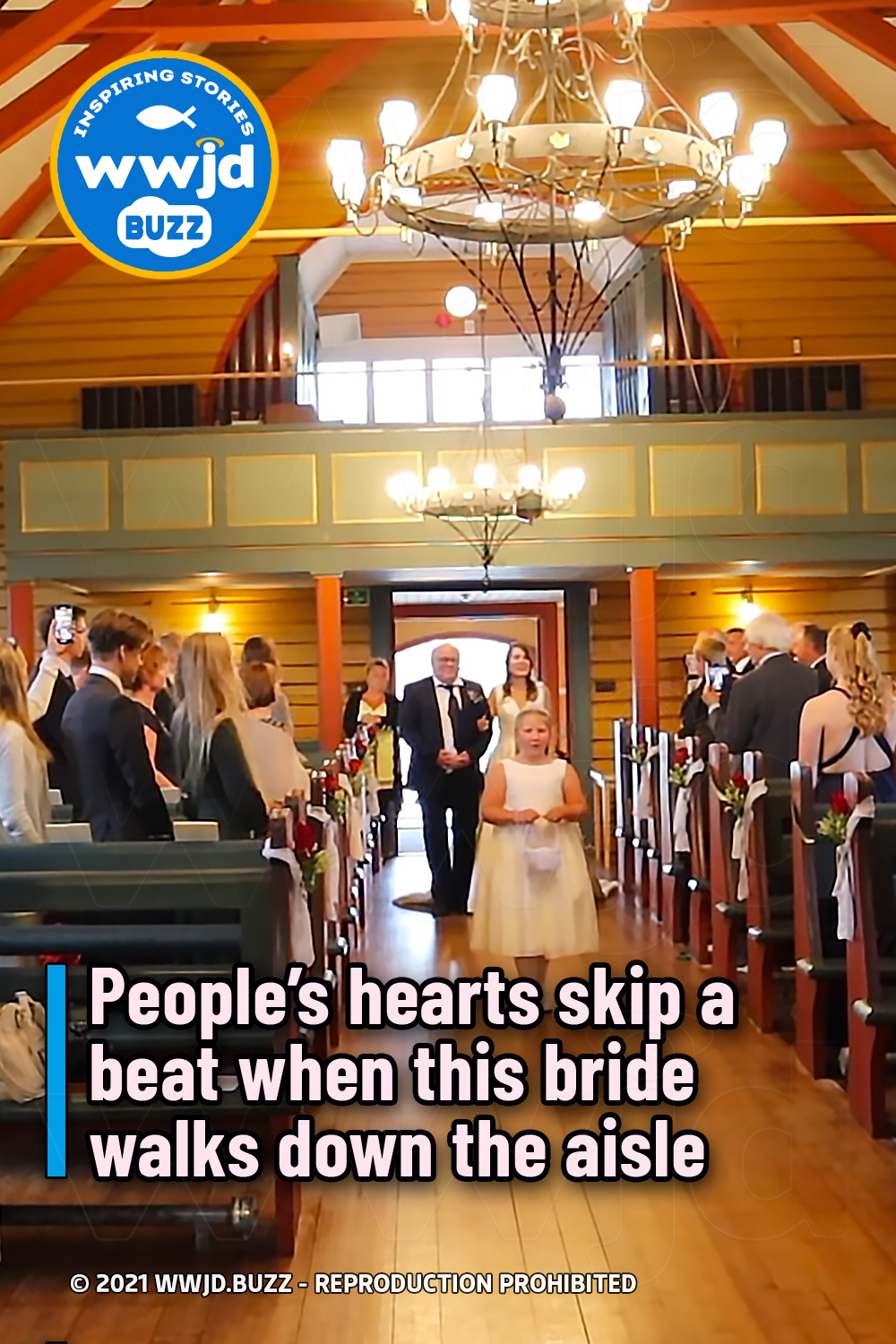 People’s hearts skip a beat when this bride walks down the aisle