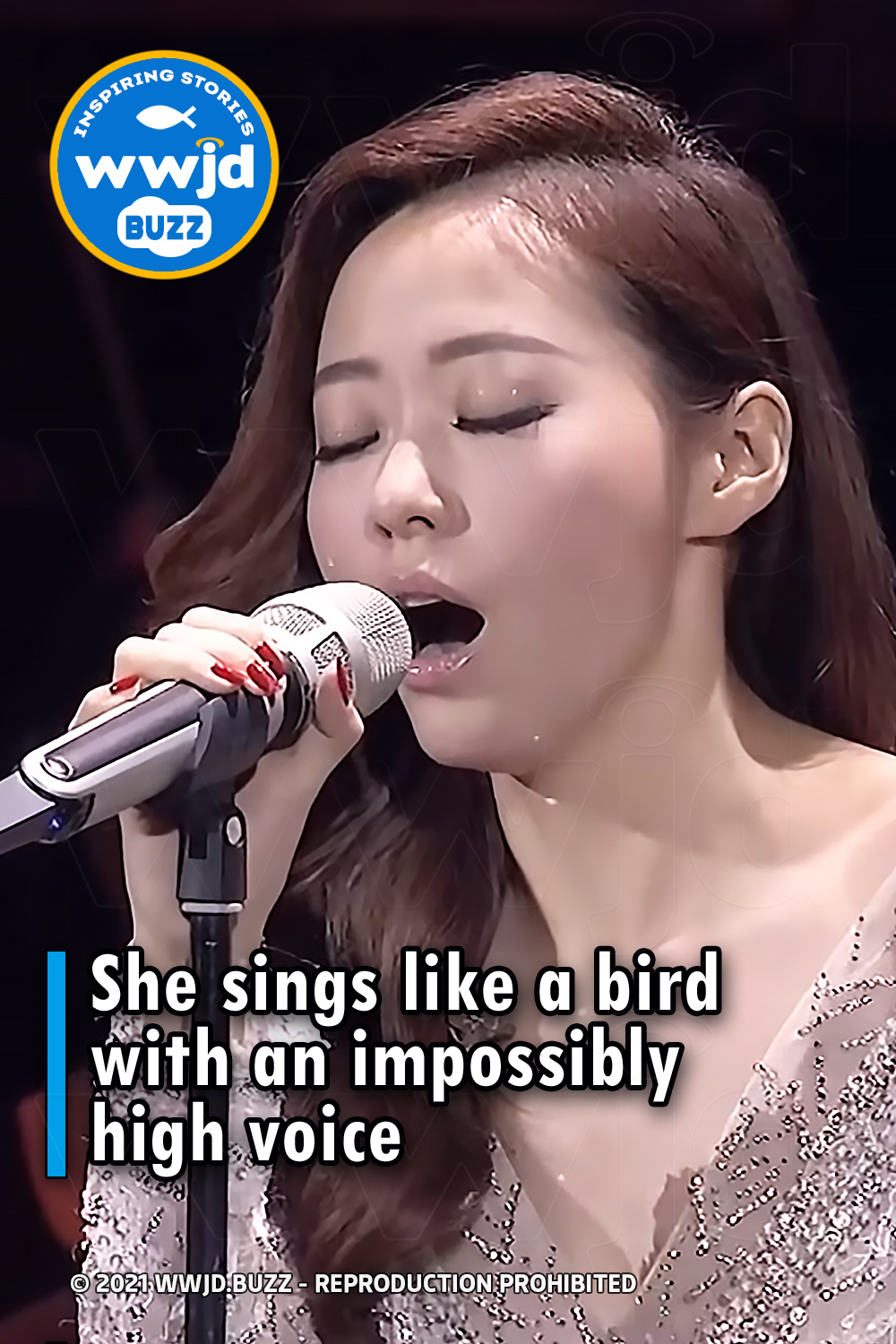 She sings like a bird with an impossibly high voice