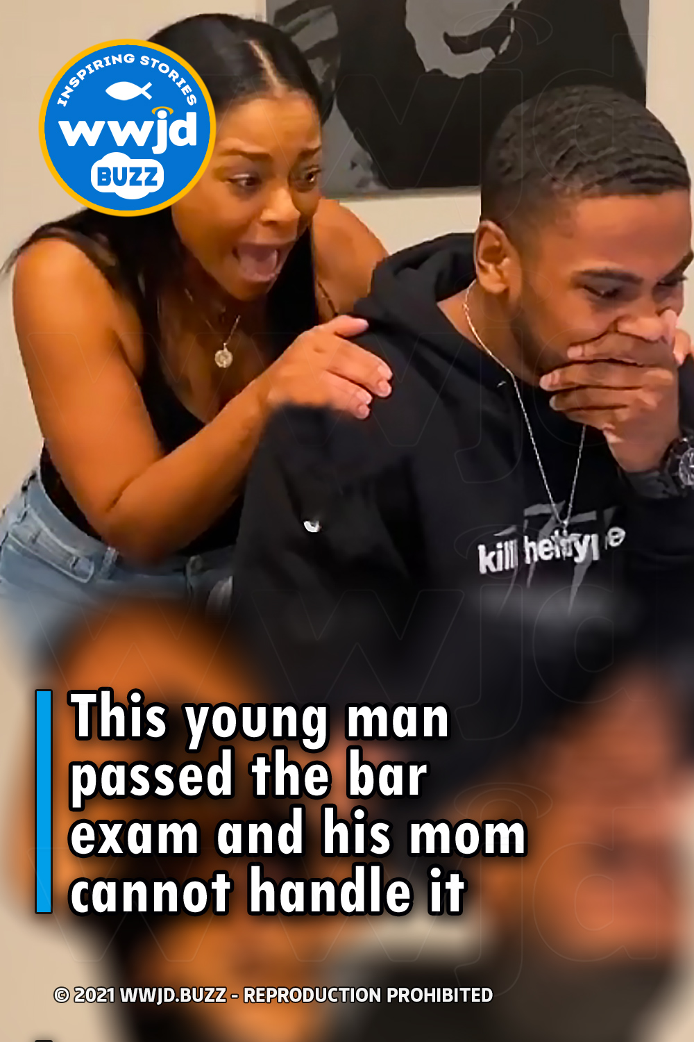 This young man passed the bar exam and his mom cannot handle it